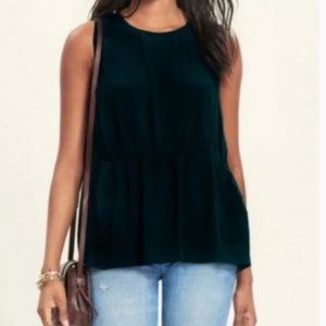 Madewell Sleeveless Black Peplum Top Size M